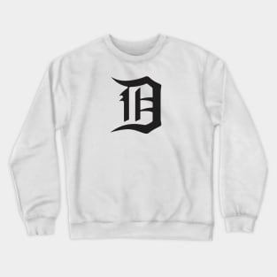 Detroit D Black Crewneck Sweatshirt